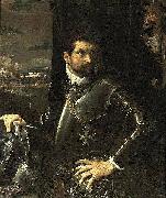 Lodovico Carracci Portrait of Carlo Alberto Rati Opizzoni in Armour oil on canvas